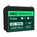 Green Cell® AGM 12V 75Ah VRLA acumulator plumb acid baterie fara mentenanta fotovoltaice autorulote camion
