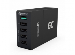 Încărcător universal Green Cell ® cu funcție de încărcare rapidă, 5 porturi USB, QC 3.0