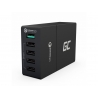 Încărcător universal Green Cell ® cu funcție de încărcare rapidă, 5 porturi USB, QC 3.0