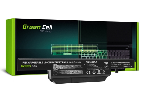 Green Cell Akku W650BAT-6 pentru Clevo W650 W650SC W650SF W650SH W650SJ W650SR W670 W670SJQ W670SZQ1