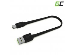 Cablu USB-C Tip C 25cm Green Cell Matte cu încărcare rapidă, Ultra Charge, Quick Charge 3.0
