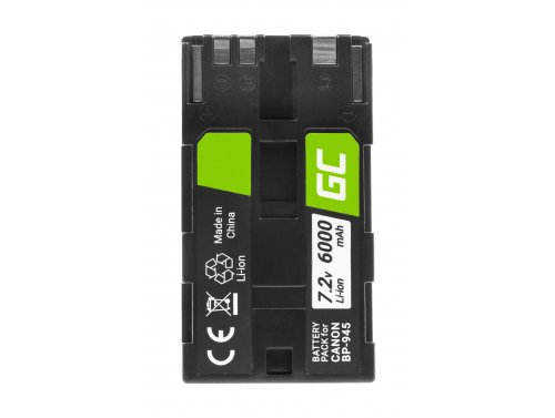 Green Cell ® BP-945 BP-911 Baterie pentru Canon ES50 ES55 ES60 ES65 ES75 ES7000V G10 DM-XL1 Full Decoded, (Li-Ion 7.2V 6000mAh)