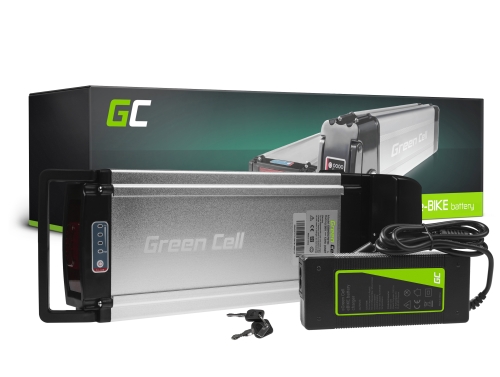 Green Cell Baterie e bike 36V 12Ah 432Wh Rear Rack 4 Pin cu Încărcător