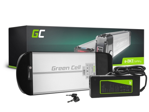 Green Cell Baterie e bike 36V 10.4Ah 374Wh Rear Rack 2 Pin pentru Prophete, Mifa, Curtis cu Încărcător