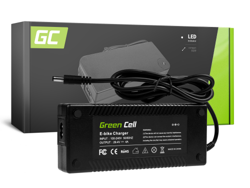 Green Cell ® 29.4V 4A pentru baterie Li-Ion 24V e-bike cu mufă rotundă 5,5 * 2,1 mm