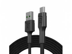 Cablu Micro USB 2m Green Cell PowerStream cu încărcare rapidă, Ultra Charge, Quick Charge 3.0