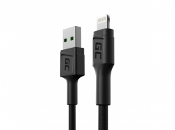 Green Cell GC PowerStream USB-A - Cablu Lightning de 30cm pentru iPhone, iPad, iPod, încărcare rapidă
