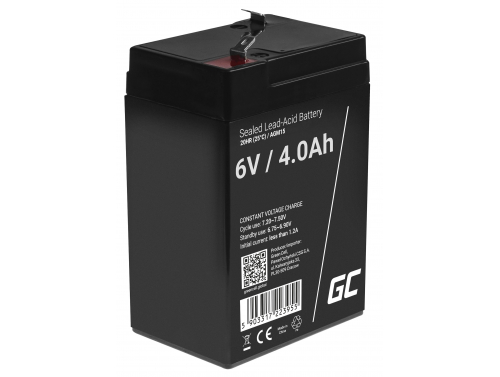 Green Cell® AGM 6V 4Ah VRLA acumulator plumb acid baterie fara mentenanta jucării sisteme de alarma