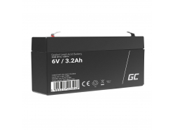 Green Cell® AGM 6V 3.2Ah VRLA acumulator plumb acid baterie fara mentenanta jucării sisteme de alarma
