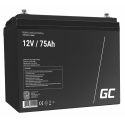 Green Cell® AGM 12V 75Ah VRLA acumulator plumb acid baterie fara mentenanta fotovoltaice autorulote camion