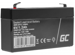 Green Cell® AGM 6V 1.2Ah VRLA acumulator plumb acid baterie fara mentenanta jucării sisteme de alarma