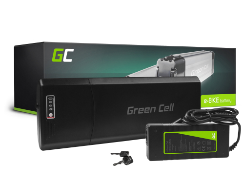 Green Cell Baterie e bike 36V 10.4Ah 374Wh Rear Rack 5 Pin pentru Mifa, Zündapp, Ecobike cu Încărcător