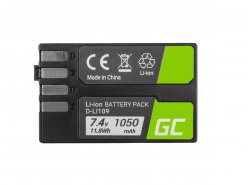 Green Cell ® Baterie D-Li109 DLi109 pentru Pentax Kr, K-2, K-30, K-50, K-500, K-S1, K-S2 7.4V 1050mAh