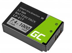 Green Cell ® Baterie LP-E17 pentru Canon EOS 77D 750D 760D 8000D Rebel T6i T6s Kiss X8i Half-Decoded (Li-Ion 1000mAh 7.4V)