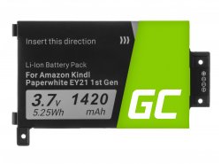 Green Cell Akku Batterie 58-000008 pentru Amazon Kindle Paperwhite I 1st 3G EY21 B024 B01B B01C B01D B01F B020, E-book 1600mAh
