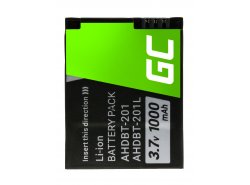 Green Cell ® Baterie AHDBT-301 pentru GoPro HD HERO 3 HERO3 + Black Silver White Edition, complet decodat (Li-Ion 1000mAh 3.