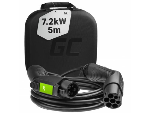 Green Cell Cablu de încărcare Tip 1 7.2kW 32A 5m pentru încărcarea C-Zero, Focus Electric, Soul EV, Outlander PHEV, e-NV200