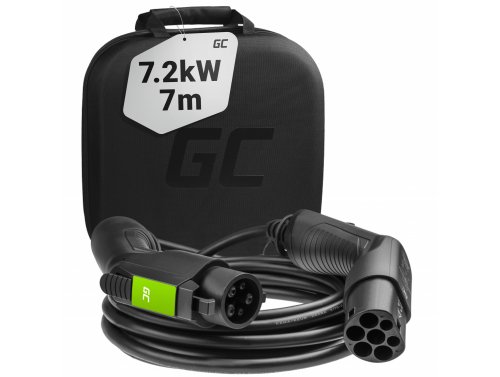 Green Cell Cablu de încărcare Tip 1 7.2kW 32A 7m pentru încărcarea EV Vehicule Electrice și Hibride Plug-In PHEV