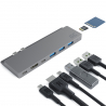 Adaptor HUB USB-C Green Cell 8 în 1 (Thunderbolt 3 HDMI USB SD microSD) pt MacBook Pro 13