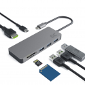 Adaptor HUB USB-C Green Cell 7 în 1 (USB 3.0 HDMI 4K microSD SD) pentru Apple MacBook Pro, Air, Asus, Dell XPS, HP, Lenovo X1