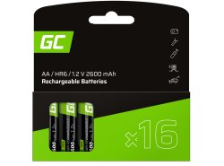 Green Cell Baterii Ni-MH preîncărcate Baterii 16x AA HR6 2600mAh