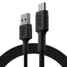 Cablu USB-C Tip C 1,2m Green Cell PowerStream cu încărcare rapidă, Ultra Charge, Quick Charge 3.0