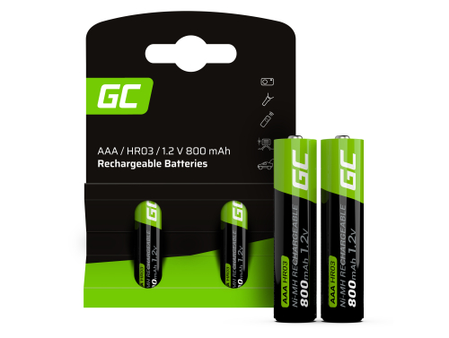 2x baterii reîncărcabile AAA R3 800mAh Ni-MH Acumulatori Green Cell