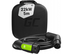 Green Cell Cablu de încărcare Tip 2 22kW 32A 5m pentru Tesla Model S/3/X/Y, i3, iX, ID.3, ID.4, EV6, E-Tron, IONIQ 5, EQC, ZOE