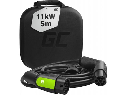 Green Cell Cablu de încărcare Tip 2 11kW 16A 5m pentru Tesla Model S/3/X/Y, i3, iX, ID.3, ID.4, EV6, E-Tron, IONIQ 5, EQC, ZOE