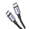 Cablu USB-C la USB-C UGREEN 100W, 300 cm, Încărcare rapidă QC3.0, PD, Calitate înaltă de construcție, Culoare negru-argintiu