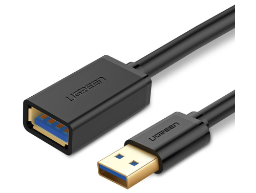 Prelungitor cablu USB UGREEN, USB-A 3.0 (feminin) - USB-A 3.0 (masculin), 3 metri, culoare neagră