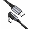 Cablu USB-C la USB-C, înclinat UGREEN US255,3A, 60W, 0,5 m, negru