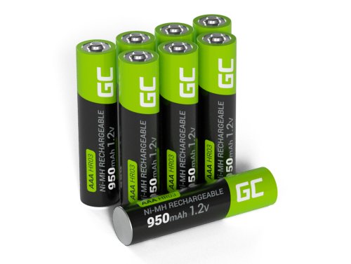 8x baterii reîncărcabile AAA R3 950mAh Ni-MH Acumulatori Green Cell