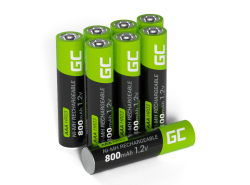 8x baterii reîncărcabile AAA R3 800mAh Ni-MH Acumulatori Green Cell