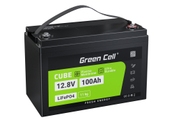 Green Cell® LiFePO4 Baterie 100Ah 12.8V 1280Wh litiu-fier-fosfat pentru Sistem fotovoltaic, Camper, Barca
