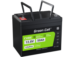 Green Cell® LiFePO4 Baterie 50Ah 12.8V 640Wh litiu-fier-fosfat pentru Sistem fotovoltaic, Camper, Barca