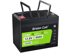Green Cell® LiFePO4 Baterie 60Ah 12.8V 768Wh litiu-fier-fosfat pentru Sistem fotovoltaic, Camper, Barca