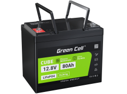 Green Cell® LiFePO4 Baterie 80Ah 12.8V 1024Wh litiu-fier-fosfat pentru Sistem fotovoltaic, Camper, Barca
