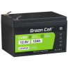 Green Cell® LiFePO4 Baterie 12Ah 12.8V 153.6Wh litiu-fier-fosfat pentru Sistem fotovoltaic, Camper, Barca
