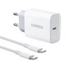 Încărcător UGREEN 30W cu Cablu USB-C, Încărcare Rapidă, Compatibil cu Samsung, Xiaomi, iPad și MacBook, Ușor și Compact