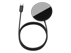 Încărcătorul inductiv Baseus Simple Mini cu magneți pentru iPhone, 15W, Magsafe, Neagră