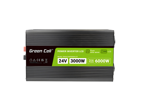 Green Cell ® 12V la 230V 500W / 1000W undă sinusoidală pură