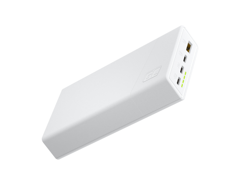 Green Cell PowerPlay20s Power Bank Alb 20000mAh 22.5W PD USB C Încărcare rapidă GC Baterie externă pentru iPhone 15 14 13 12