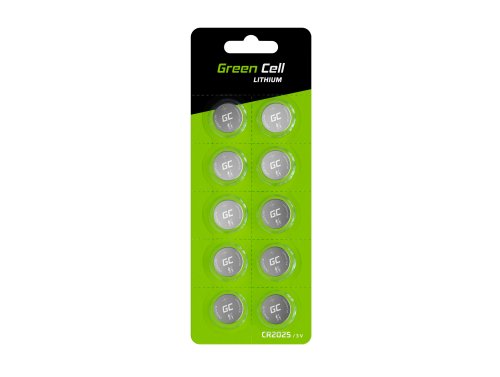 Blister Green Cell 10x Baterie Litiu CR2025 3V 160mAh Baterie Buton