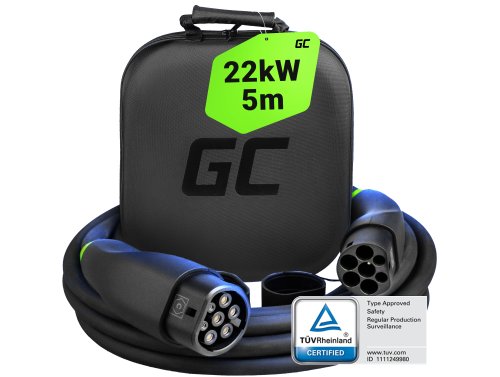 GC Snap Cablu Tip 2 de încărcare EV 11kW / 22kW 5m pentru Tesla Model 3 S X Y, VW ID.3, ID.4, Kia EV6, Audi E-Tron, Fiat 500e