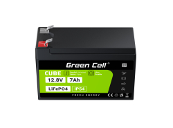 Green Cell CUBE LiFePO4 Baterie 7Ah 12.8V 89.6Wh litiu-fier-fosfat pentru UPS, Alarmă, jucărie, CCTV Mașină pentru copii