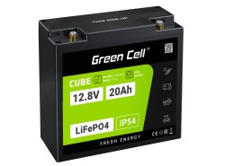 Green Cell CUBE LiFePO4 Baterie 20Ah 12.8V 256Wh litiu-fier-fosfat pentru Tractor, Mașină de tuns iarba, Vehicule electrice