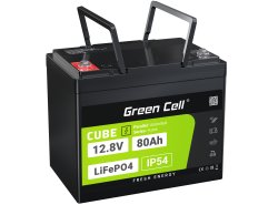 Green Cell CUBE LiFePO4 Baterie 80Ah 12.8V 1024Wh litiu-fier-fosfat pentru Sisteme Fotovoltaice, Camping, Bărci Marine