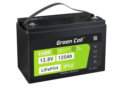 Green Cell CUBE LiFePO4 Baterie 125Ah 12.8V 1600Wh litiu-fier-fosfat pentru Sistem fotovoltaic, Camper, Barca, Foodtruck