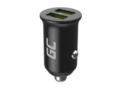 Green Cell încărcător auto USB PowerRide Nano36, 2x USB-A, 36W încărcare rapidă Ultra Charge + LED Cablu Lightning 120cm